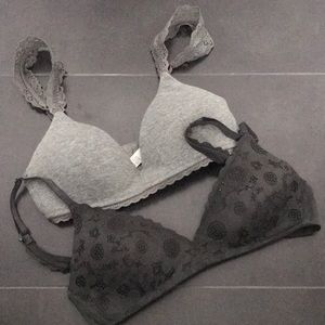 Grey bras from Aerie